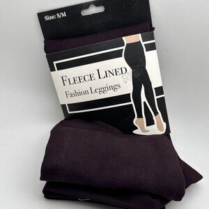 Fleece Lined Leggings Women's S/M Purple Seamless Warm Winter Fashion Gold Medal